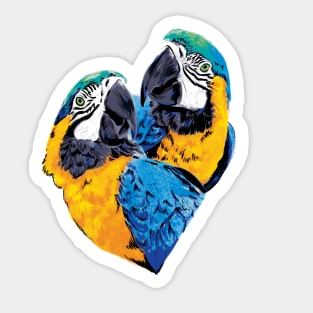 Parrot Love Digital Painting Sticker